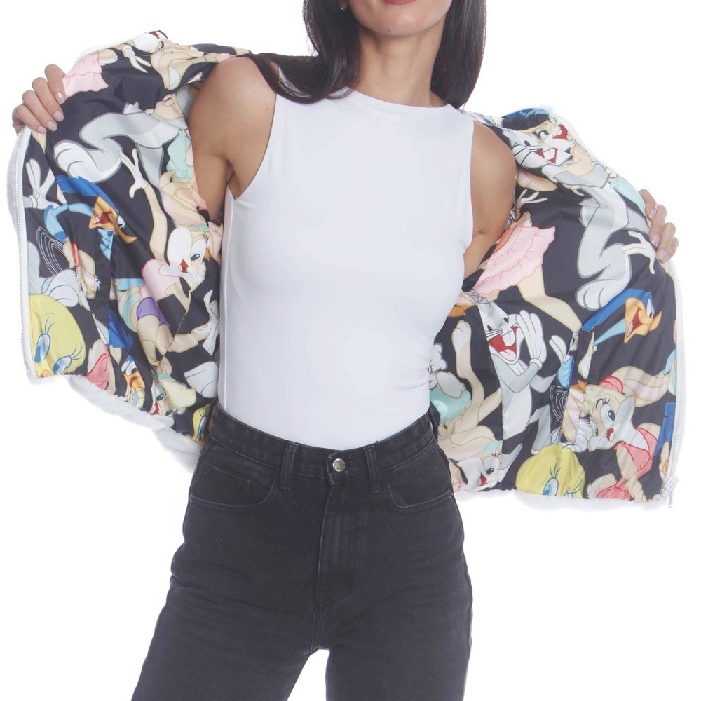 Member Only Faux Rabbit Fur Reversible Bomber Loo… - image 2